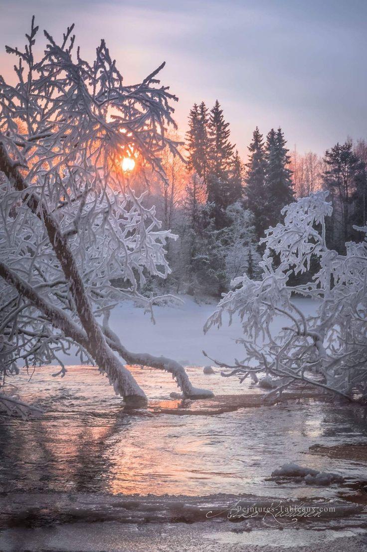 photographie réaliste 18 paysage d’hiver Peintures à l'huile